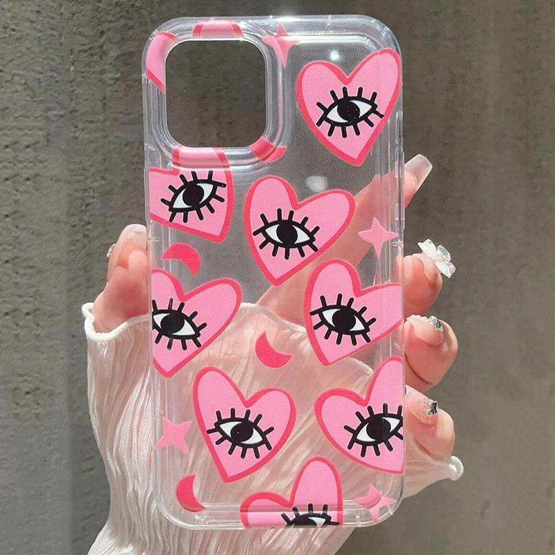 Clear Soft Phone Case For iPhone 17 Air 16E 14 15 16 Pro Max Case iPhone 13 11 12 Pro Max 7 8 Plus SE2 Shockproof Eyes Cover