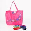 1PC Button Closure Tote Shopping Bag Grocery Reusable Foldable Oxford Cloth Large Capacity Floral