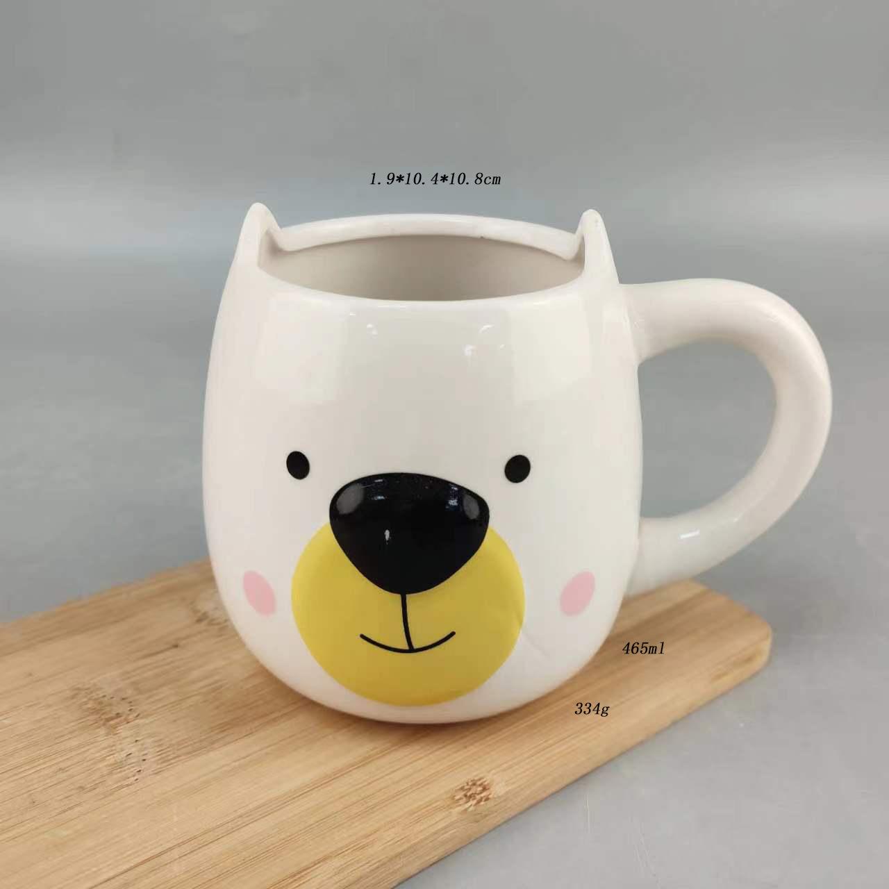 

Кружка Медведь Фуфу с молоком Мультяшная Высококачественная Керамическая Чашка Бытовая Чашка для питья Кофейная чашка Чашка для завтрака с молоком 401-500ml