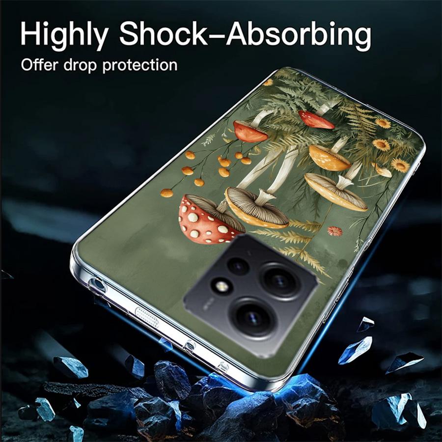 Colorful Mushroom Phone Case For Redmi Note 14 15 Pro 5G 13 12 Pro Plus 11 11T 11E 11S 10 Pro 10S 9 9S Cover Cell Clear TPU Capa