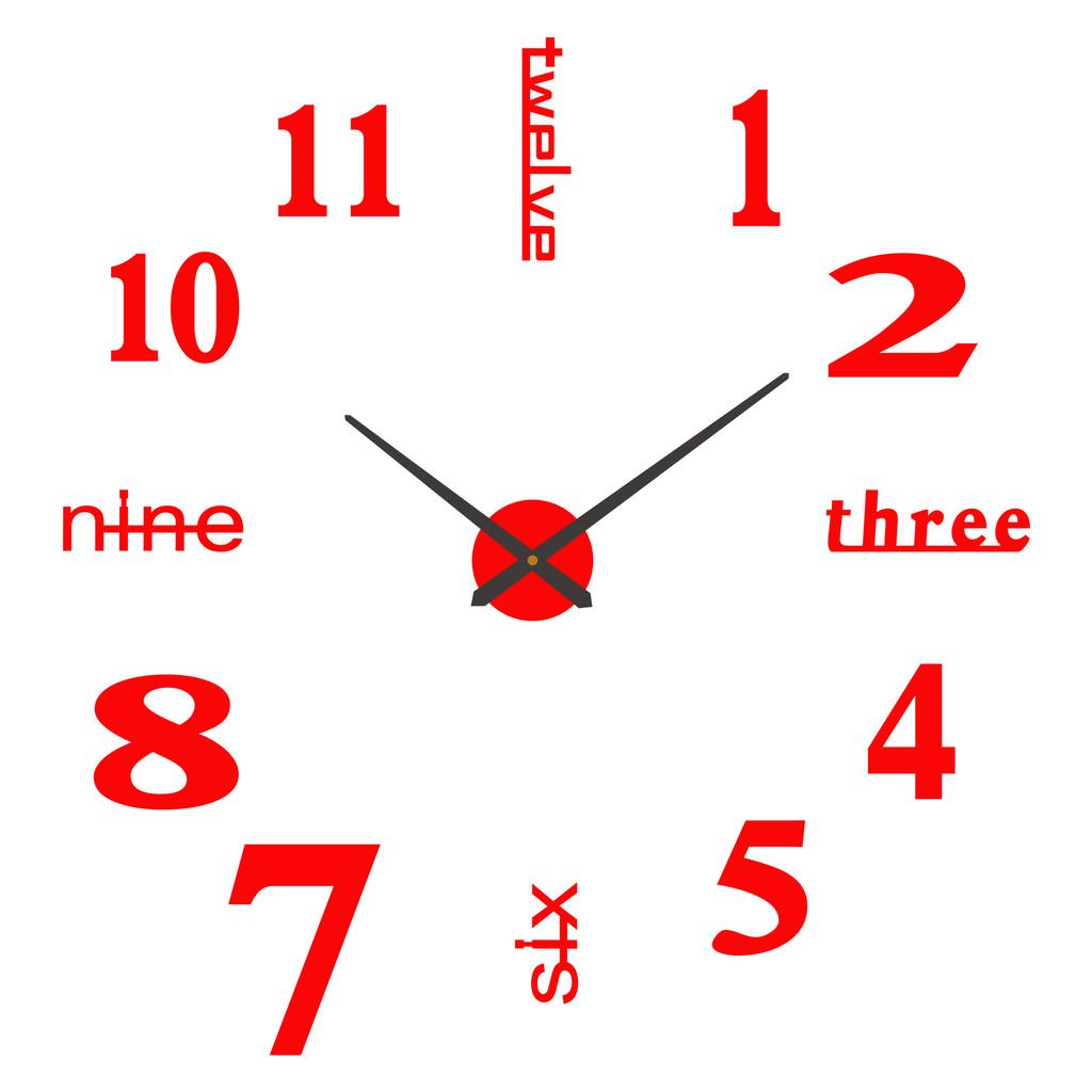 3d Modern Wall Clock Mirror Sticker Acrylic Number Clocks For Home Decoration