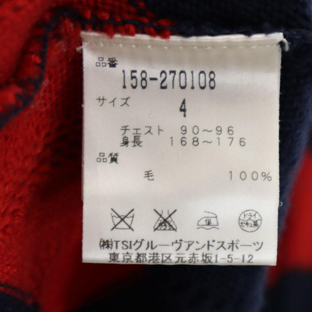 MASTER BUNNY EDITION made in Japan Border Pattern golf Long sleeve wool sweater Men's Used