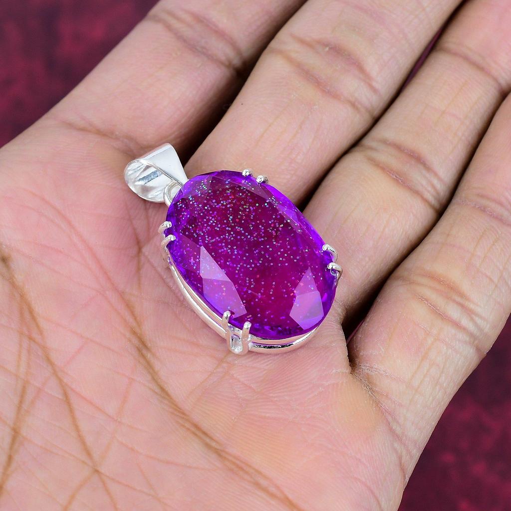 Różowy australijski opal 925 solidny srebrny wisiorek, ręcznie robiona biżuteria z kamieni szlachetnych, prezenty dla żony nowy wisiorek