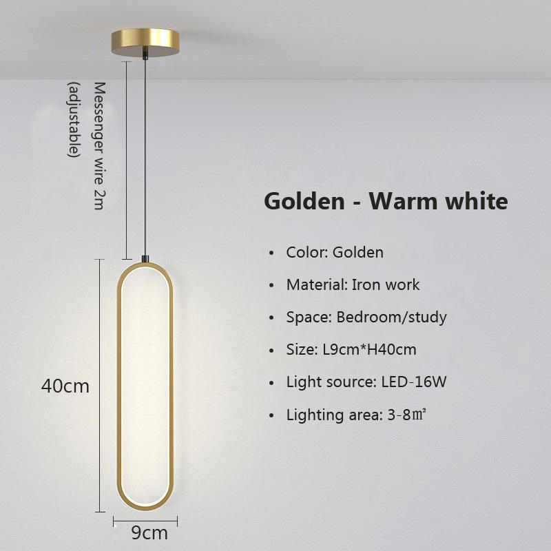 Modern LED Pendant Light Gold Black AluminiumFor Bedroom Restaurant Living Room Study Hanging Lamps Decoration Lightning Fixture