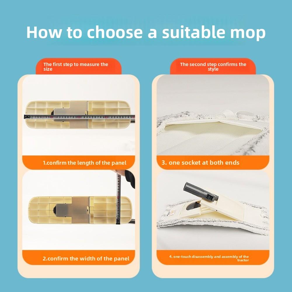 3PCS High Absorption Flat Mop Replacement Cloth Ultra-Fine Fiber Cloth  Floor Wiping