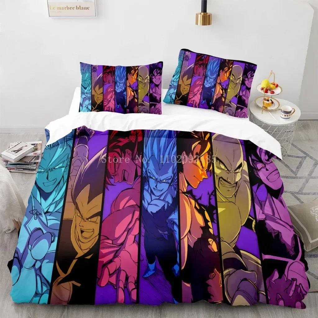 3D Print Dragon Ball Super Saiyan Son Goku Duvet Cover Bedding Set Double Twin Full Queen King Kids Bedclothes Quilt Cover