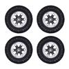 4PCS RC Military Truck 70mm Beadlock Wheel Tires & Rims Heavy Bearing Spare Part of MN90/91 FY001/002 1:12 Model for Car