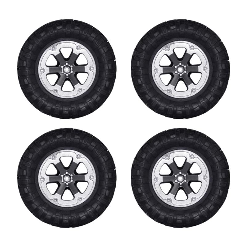 4PCS RC Military Truck 70mm Beadlock Wheel Tires & Rims Heavy Bearing Spare Part of MN90/91 FY001/002 1:12 Model for Car