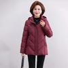 Plus Size Middle Age Women's Short Parkas Winter Outerwears Hooded Elegant Loose In Coats Thick Warm Lady Jackets