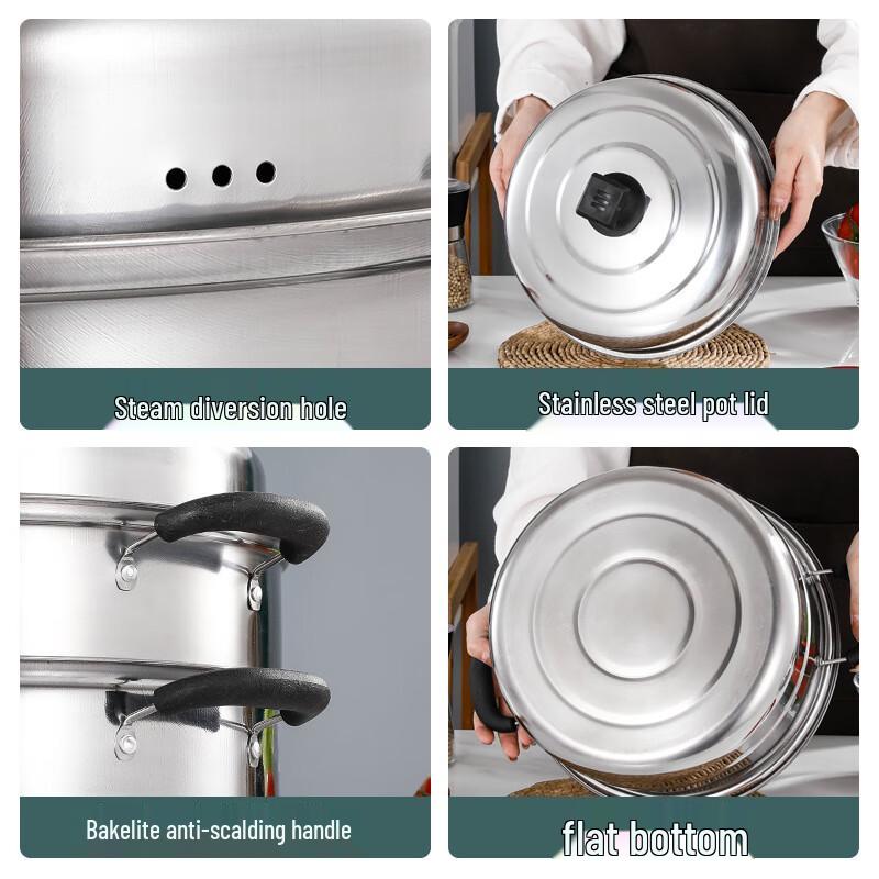 Li Lang Stainless Steel Double-Layer Steamer Pot