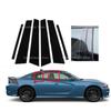 6 sztuk błyszczące czarne słupki pasujące do Dodge Charger 2011-2023 2022 2021 Naklejka na okno Pokrycie naklejki na drzwi boczne Elementy wykończeniowe Akcesoria