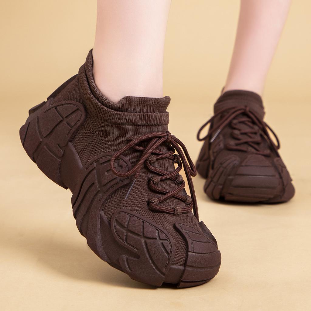 Bottes de neige chaudes d'hiver pour femmes à lacets à semelle épaisse légère, doublées en peluche, antidérapantes, décontractées, sportives, en coton, chaussures en coton, baskets