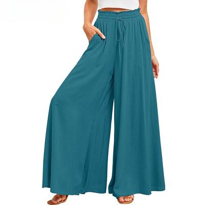Pantalon d'été pour femmes, Pantalon décontracté à jambes larges, Pantalon décontracté ample à la mode pour femmes
