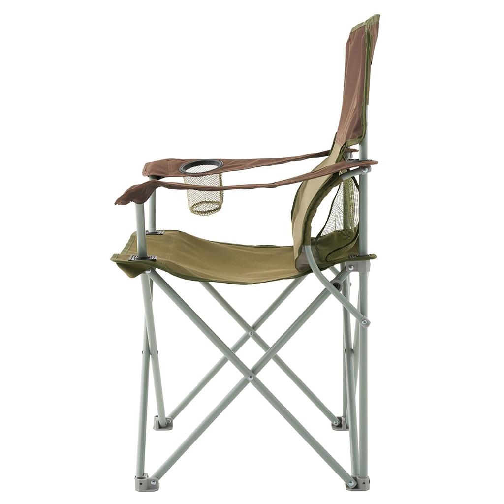 LOGOS Back Assist Armchair 73331900 with Drink 120kg Weight Capacity Holder,