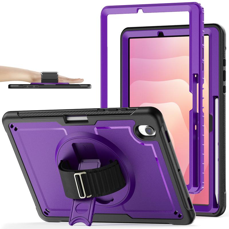 Stand Case For Samsung Tab S11 S10 FE A11 A9 Plus and iPad Pro 10/11/12th Mini Air Tablet Case Sleeve Thick Heavy Duty Shockproof Hand Band Hard