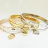 European & American Heart Chain Bracelet: Stainless Steel, Titanium, Unisex, Three Colors Available.