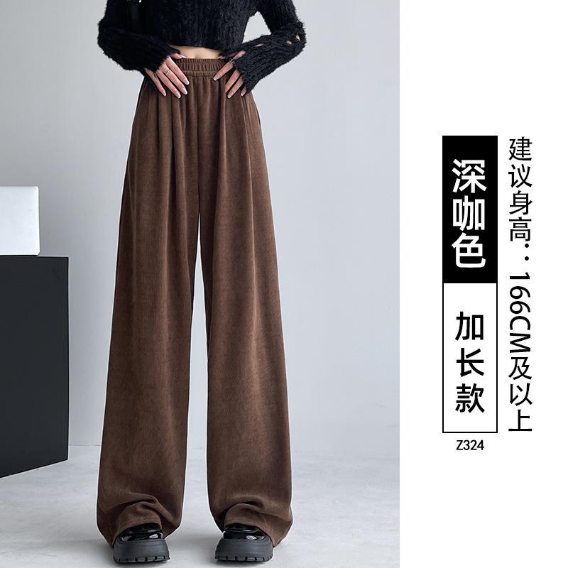 

Брюки Ямамото с завышенной талией для женщин, новый сезон, маленькие, свободные и ленивые, повседневные прямые широкие брюки XL [131-72.5kg]