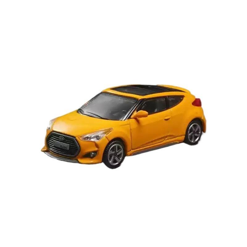 1/64 Hyundai Modern Veloster Turbo Alloy Scale Car Model Diecast Metal Simulation Collection Ornament Miniature Model Car Kid Toy Vehicl