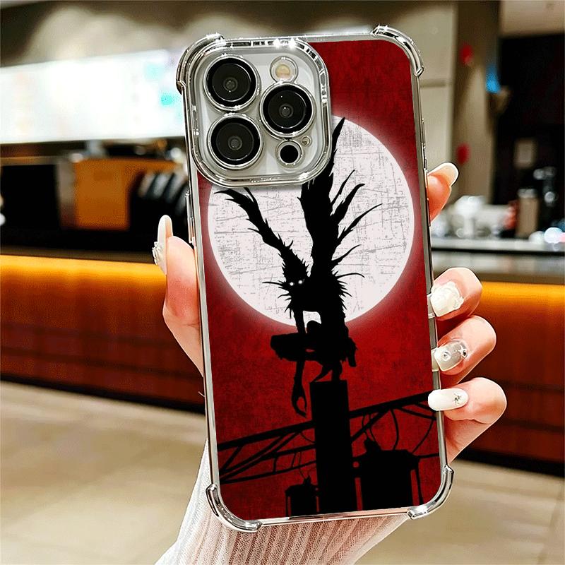 N-Notes D-Deaths Anime Ryuk Soft Phone Case For iPhone 15 16 17 Air 14 Pro Max 16E Plus 13 12 Mini Plating Anti-Fall Fundas