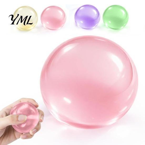 Stress Relief Ball Toys Shapeable Pearlescent Fidget Toy, Anxiety Clear Squeeze Fake Fruit Inside Toy for Kids Adults Stretchy