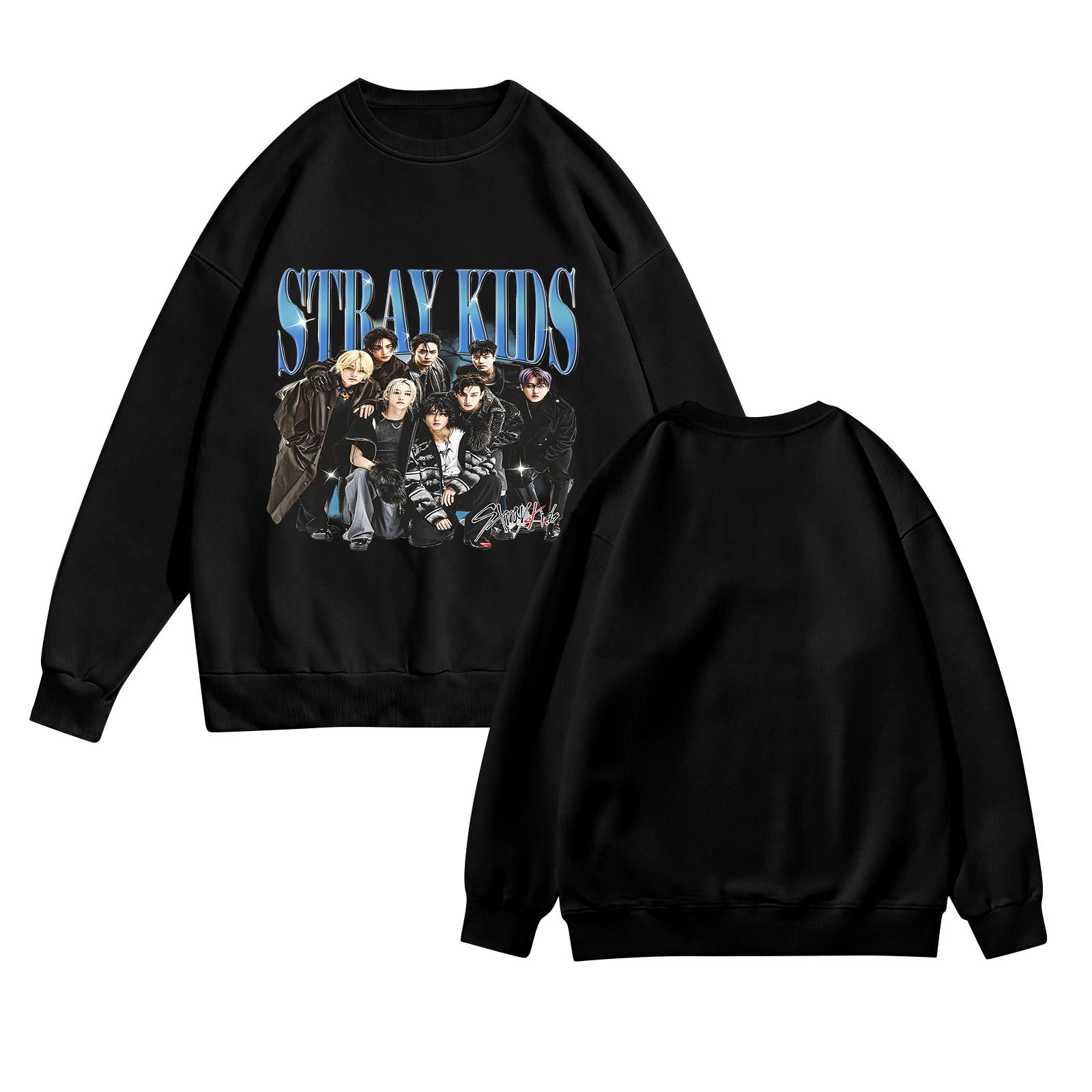 

Women s Neck Pullover Men s Print Long,Sleeve Sweatshirt XXL чорний