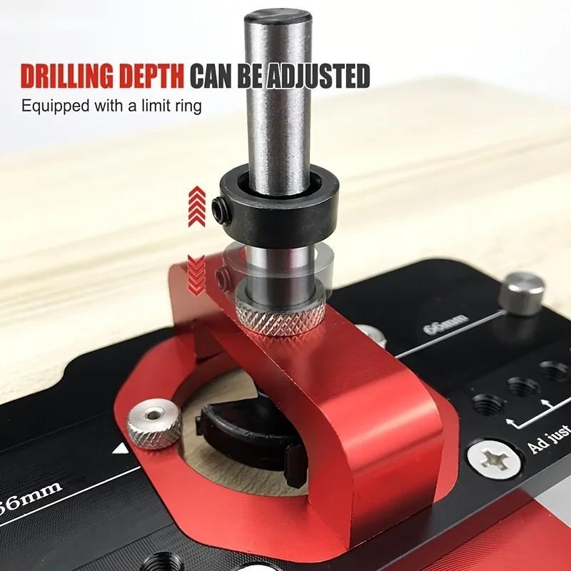 35mm Woodworking Dowel Cabinet Jig Drill Guide Locator Hinge Jig Drilling Hole Puncher Hinge Boring Dowel Jig