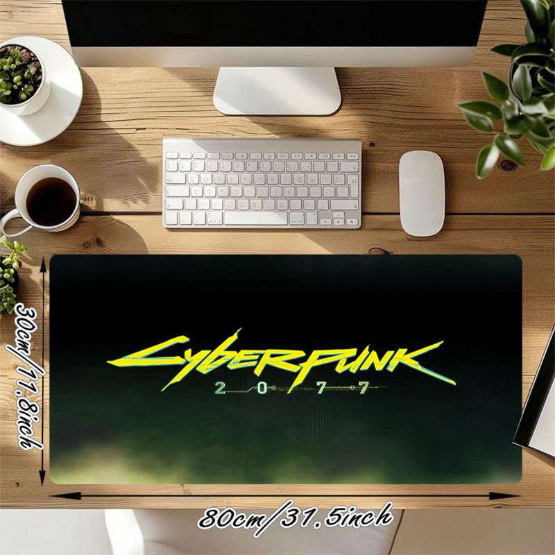 Cyberpunkový svět XL Podložka pod myš Protiskluzová gumová základna Prošitý okraj Voděodolná Podložka na stůl Pro PC Laptop Hráče Kancelářské Počítačové příslušenství C929923