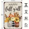 Metal Wall Art Sunflower Pumpkin Fall Sign Home Decor 20x30cm