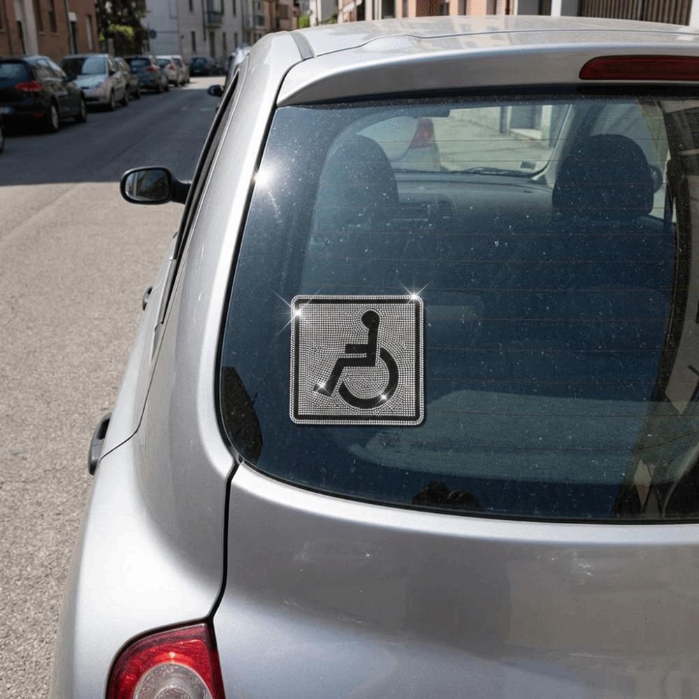 Strong Self Adhesive Mobility Symbol Decal Car Window Decor Sticker Practical Identifying Mark