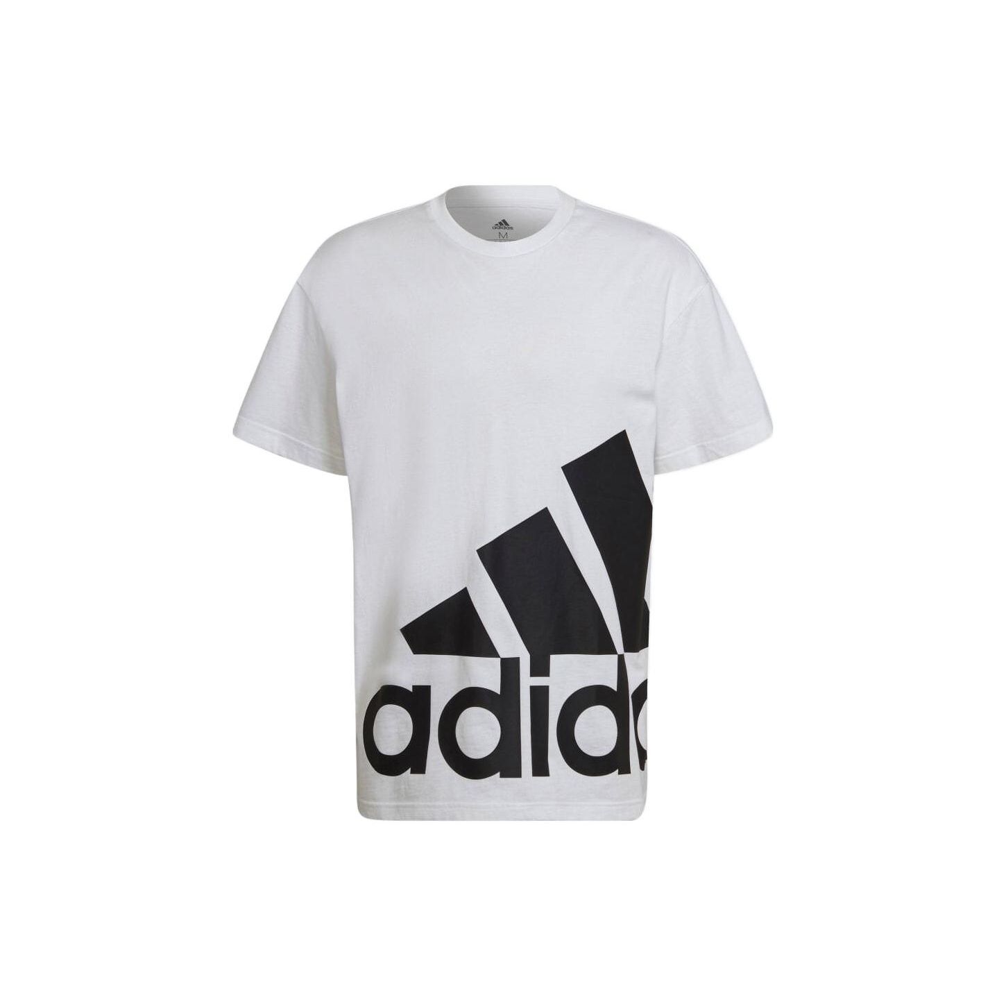 

Adidas Colorblock Logo Футболка с коротким рукавом Мужские топы Белые HE1829