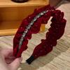 Elegant Shiny Rhinestone Headband French Style Women Sequin Hairband  Banquet