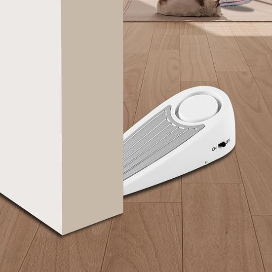 Dörrstopplarm med portabelt lås 125dB Anti-halk framdörrskydd Gummi Säkerhetsdörrkil för hemresor