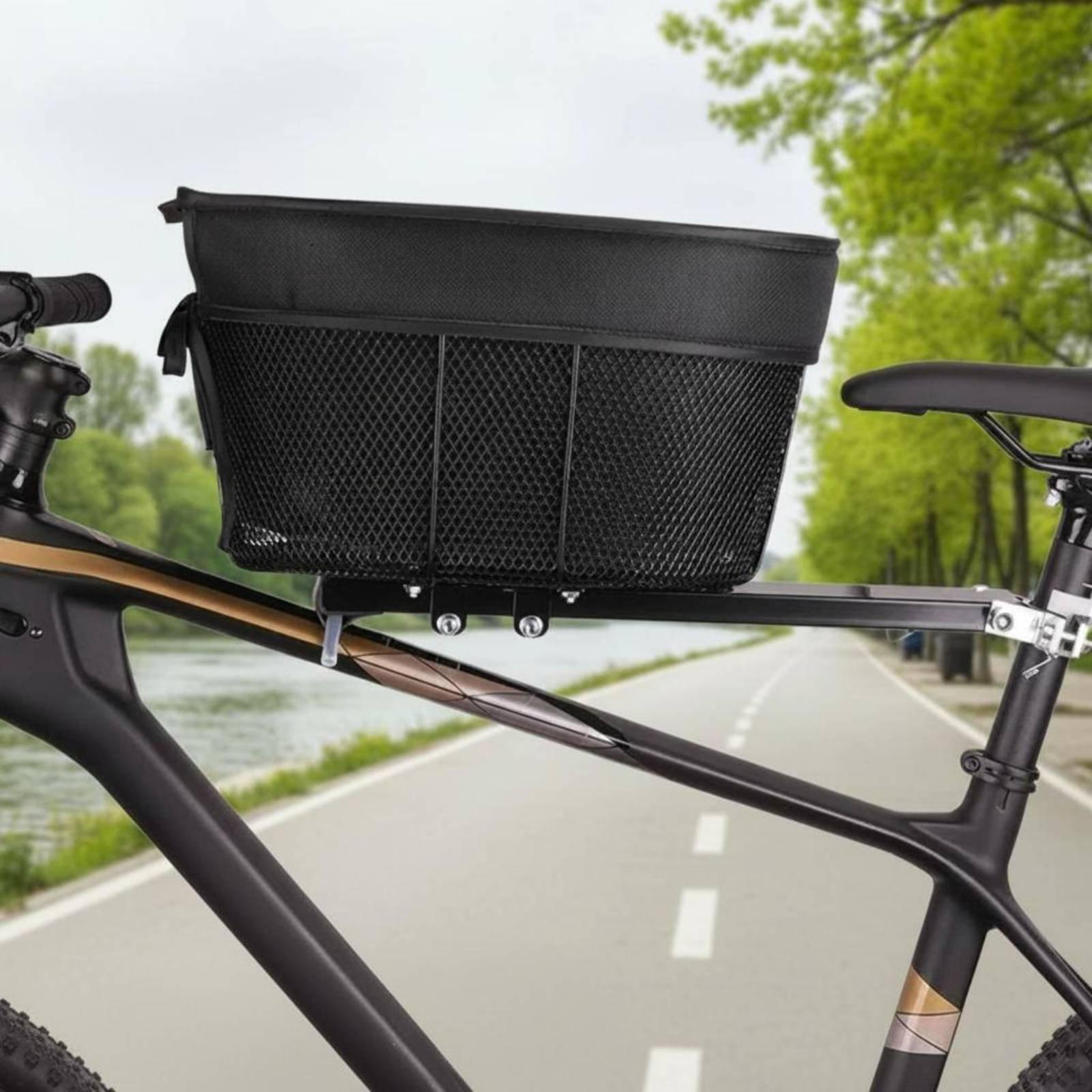Praktisks saliekams velosipēda bagāžas grozs priekšējais