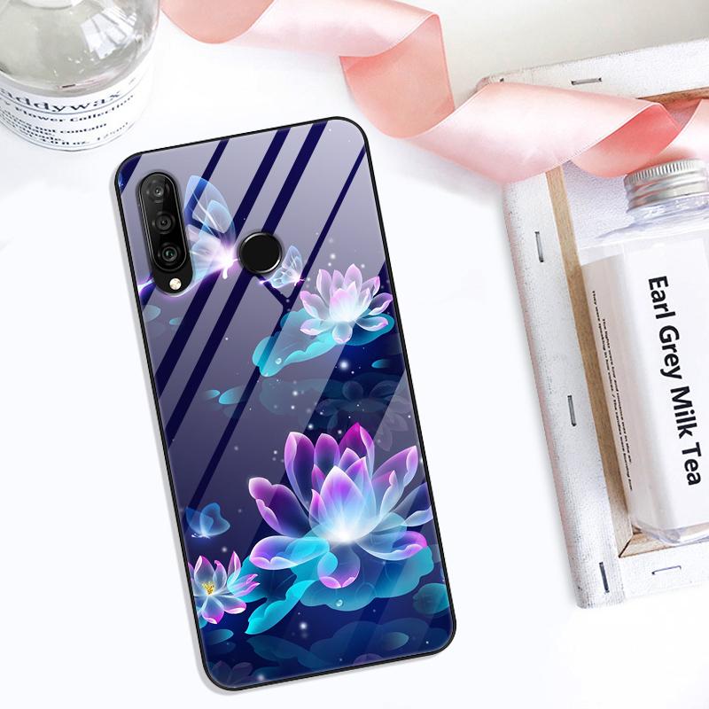 6.15"For Huawei Honor 20S Case Tempered Glass Print Back Cover Hard Case For Huawei Honor 20S MAR-LX1H Phone Case Honor20S 20 S