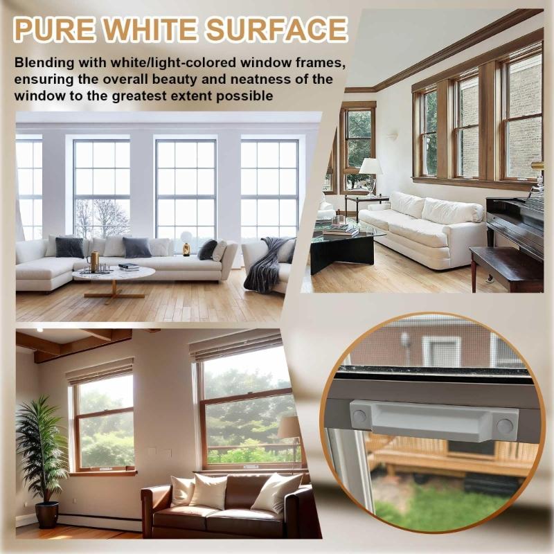 Ergonomic Grip Screen Window Handles for Comfortable Use with Smooth Sliding Action in Various Room