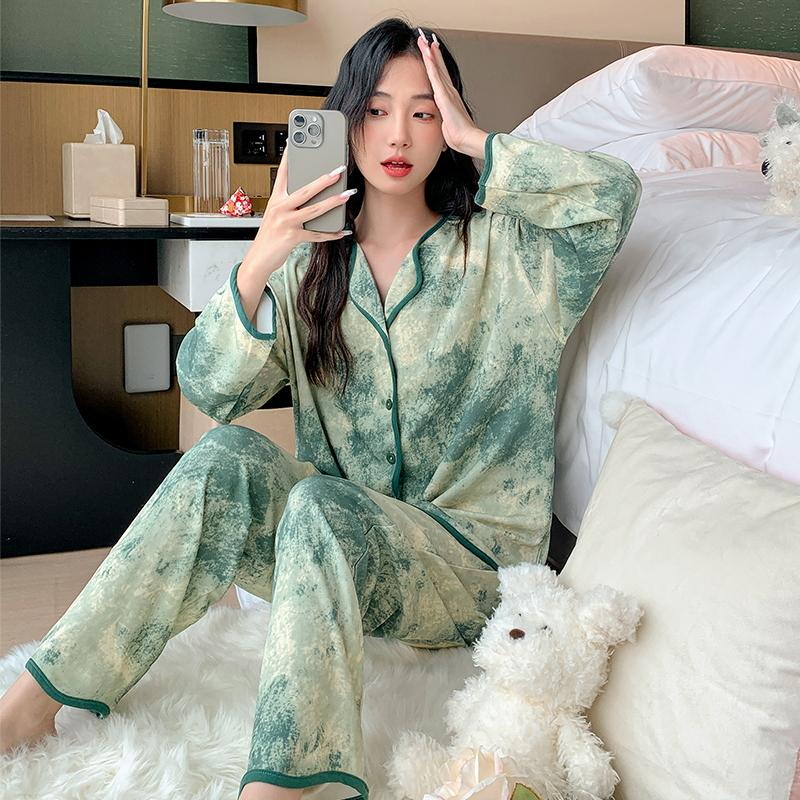Light Purple Casual Women Pajama Cute Sleepwear Autumn Winter Long Sleeve Long Pants Soft Pyjamas Cozy Pijamas Girl Pijama Comfy