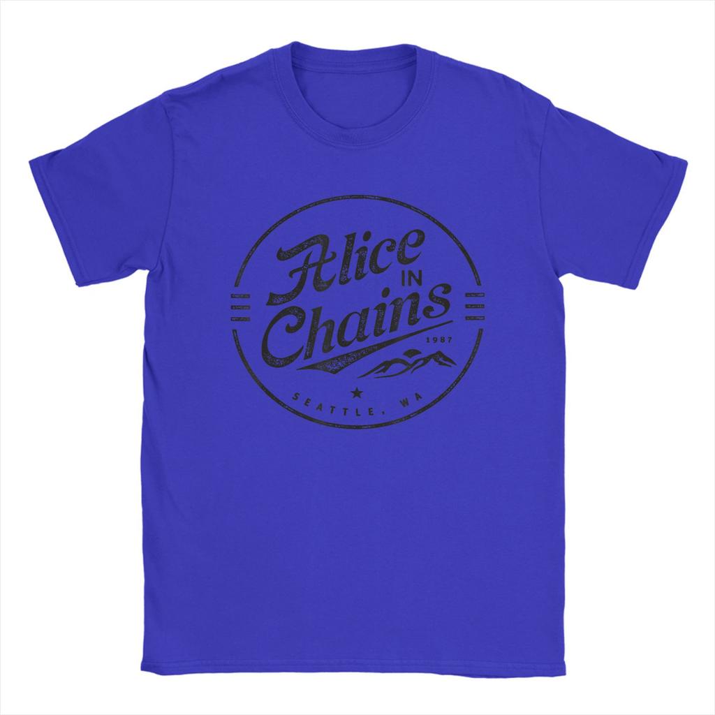 Alice in Chains Bandlogotyp T-shirt Herr Bomull Roliga T-shirts Rundhals Heavy Metal Musik T-shirt Kortärmad Merch Plus Size