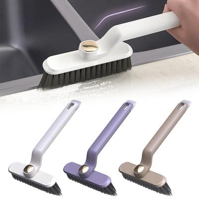 1Pc Multi Functional Rotating Bathroom Gap Brush with No Dead Corners Bathroom Toilet Back Gap Brush with Hard Bristles Floor Brush