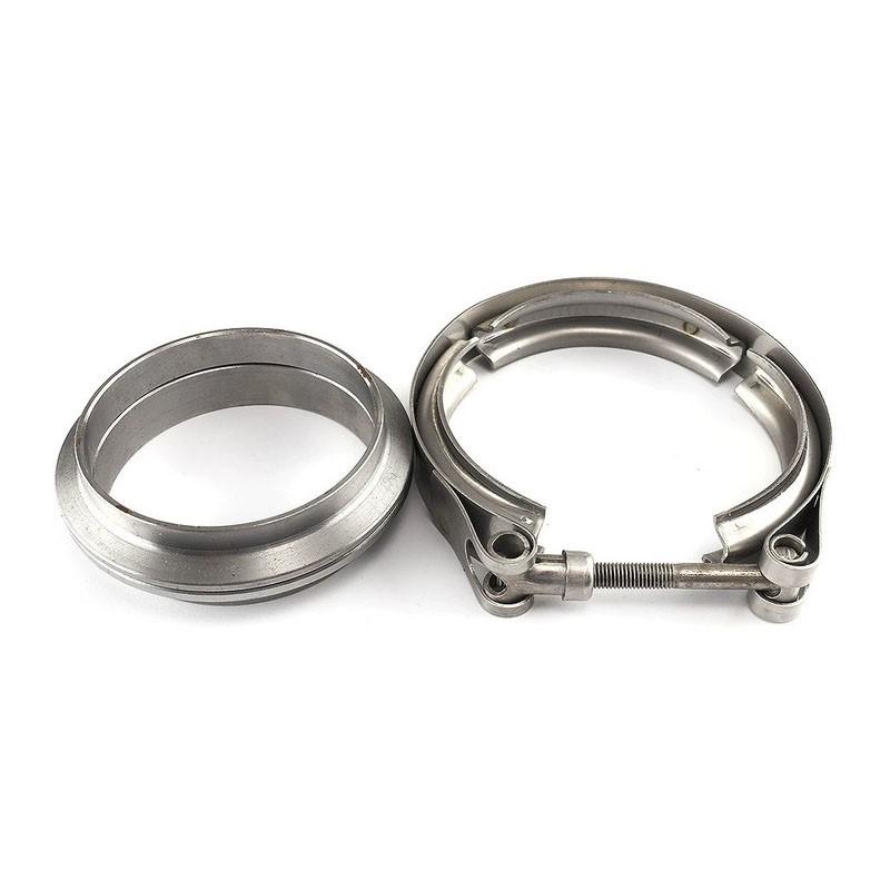V Band Clamp Male Female Exhaust Flange 304 Stainless Steel Turbo Muffler Pipe Kits Release Car Accessories 2"2.5"3"3.5" 4" Inch