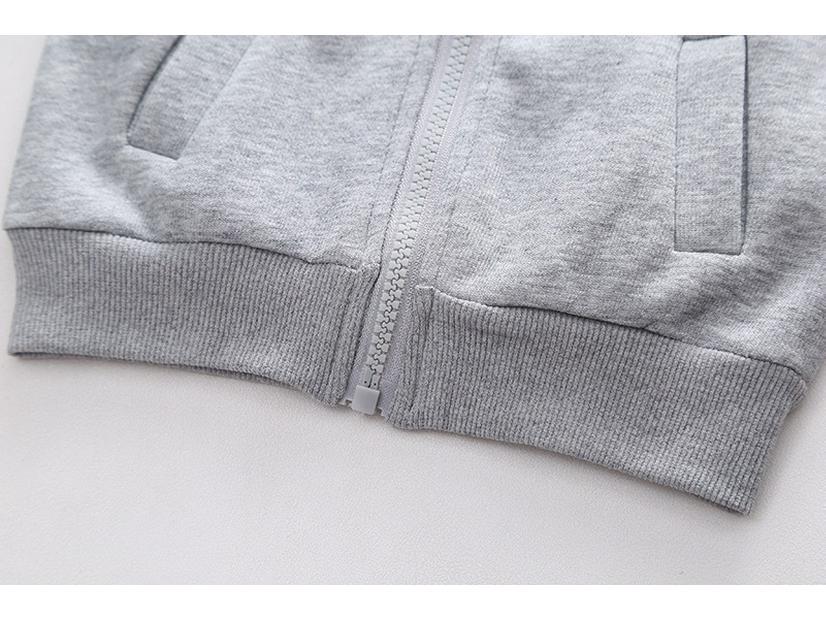 Boys' Autumn Long Sleeve Letter Print Stand Collar Two-Piece Set for Toddlers and Kids - Fashionable and Trendy