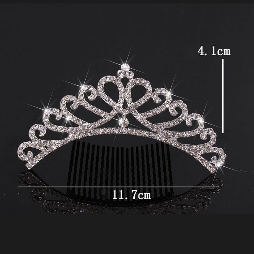 Stylish For Girls Sweet Tiara Ornaments Crown Hair Comb Fashion Accessories Hair Styling Accessories Headwear Wedding Jewelry