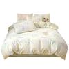 New Chinese Style White Rhyme Floral Bedding Set