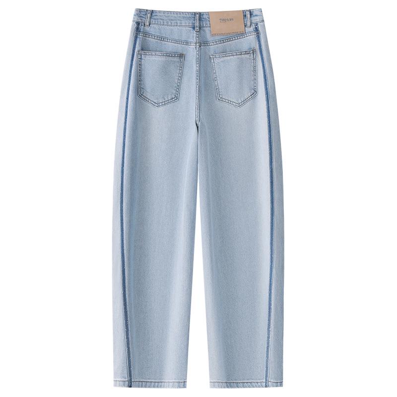 Women's Light-Colored High-Waisted Wide-Leg Jeans - Spring 2025 Collection
