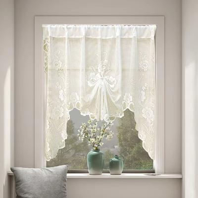1Pc Multiple Sizes Rural Style Lace Modern Pull Curtain Half Blackout Butterfly Style Curtain Partition Door Curtain