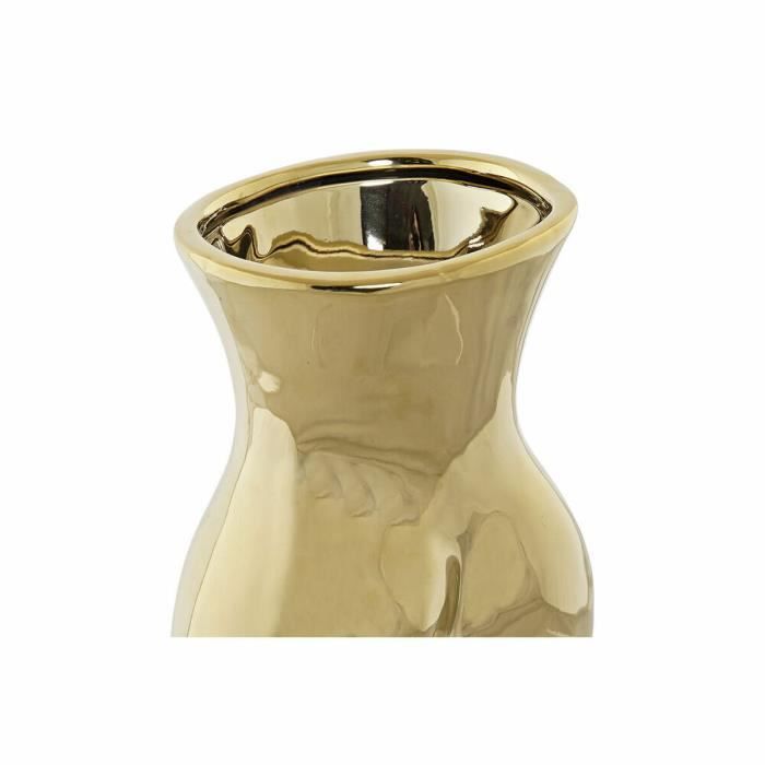 Vase - Design Glam - 21 cm - Doré - Grès - Élégant