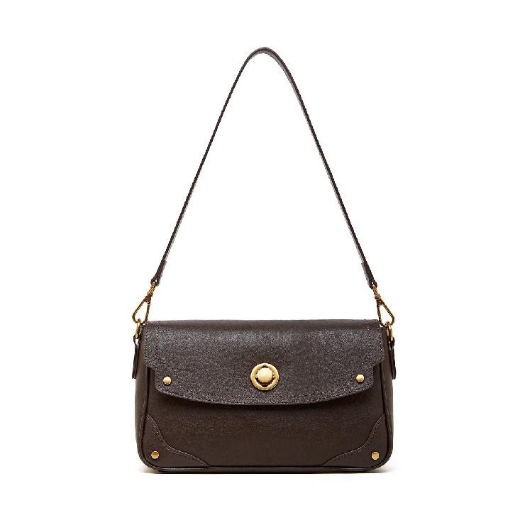 2025 New Fashion Commuter Versatile Genuine Leather Women's Bag Niche Design Handbag Single Shoulder