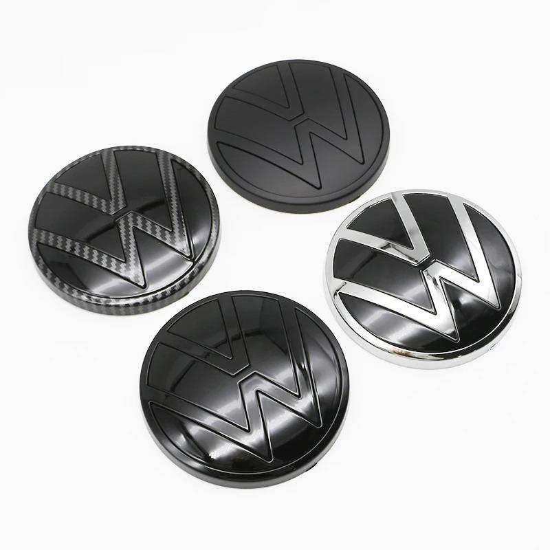 1Pc 139mm 110mm VW Logo ABS Emblem Car Hood Front Grill Rear Trunk Badge Accessory For VW Polo 2019 2020 2021 2022 2023 2024NO7