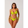Women's Red Twist Front & Side Tie Two-Piece Bikini Swimsuit