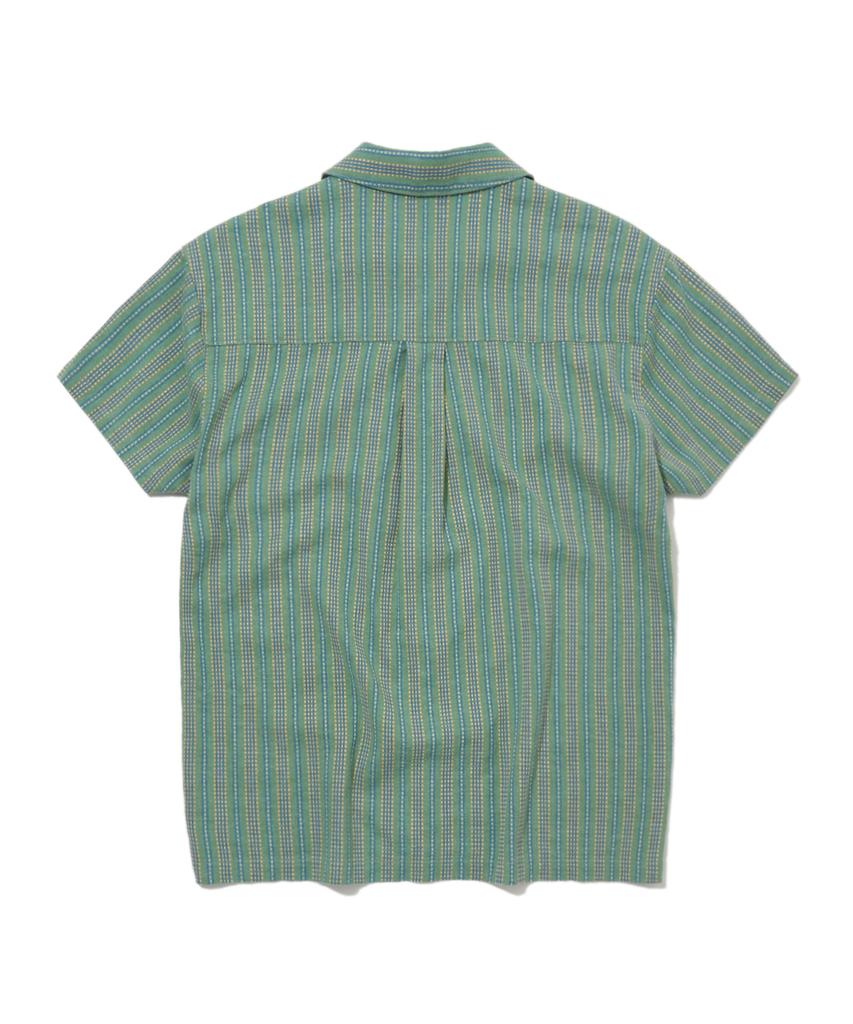 PENFIELD Hemp Blend Resort Open Collar Short Sleeve Shirt Green_Fs2Wr21U