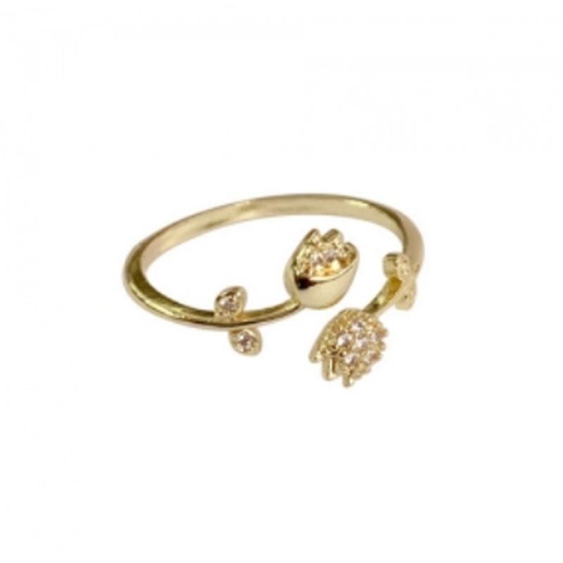 Classic Twist Chain Open Rings For Women Zircon Stainless Steel Geometric Twist Wrapped Couple Ring Wedding Aesthetic